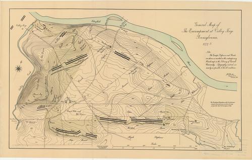 General Map of the Encampment at Valley Forge, Pennsylvania, 1777-8