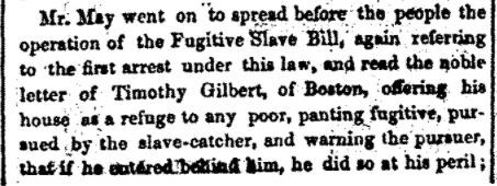Selection from The Liberator about Timothy Gilbert.