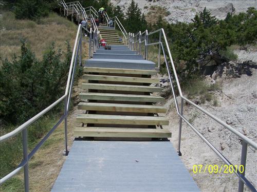 BADL Facility Management Collection: Rehabilitation of Cliff Shelf Trail by ARRA Funded Trail Crew at Badlands National Park - Part 2