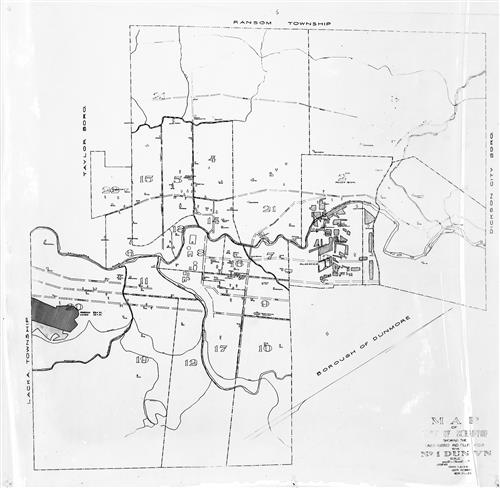 A1005-A1015--Scranton, PA--Map--Showing Caved, Robbed, and Filled Areas [1913]