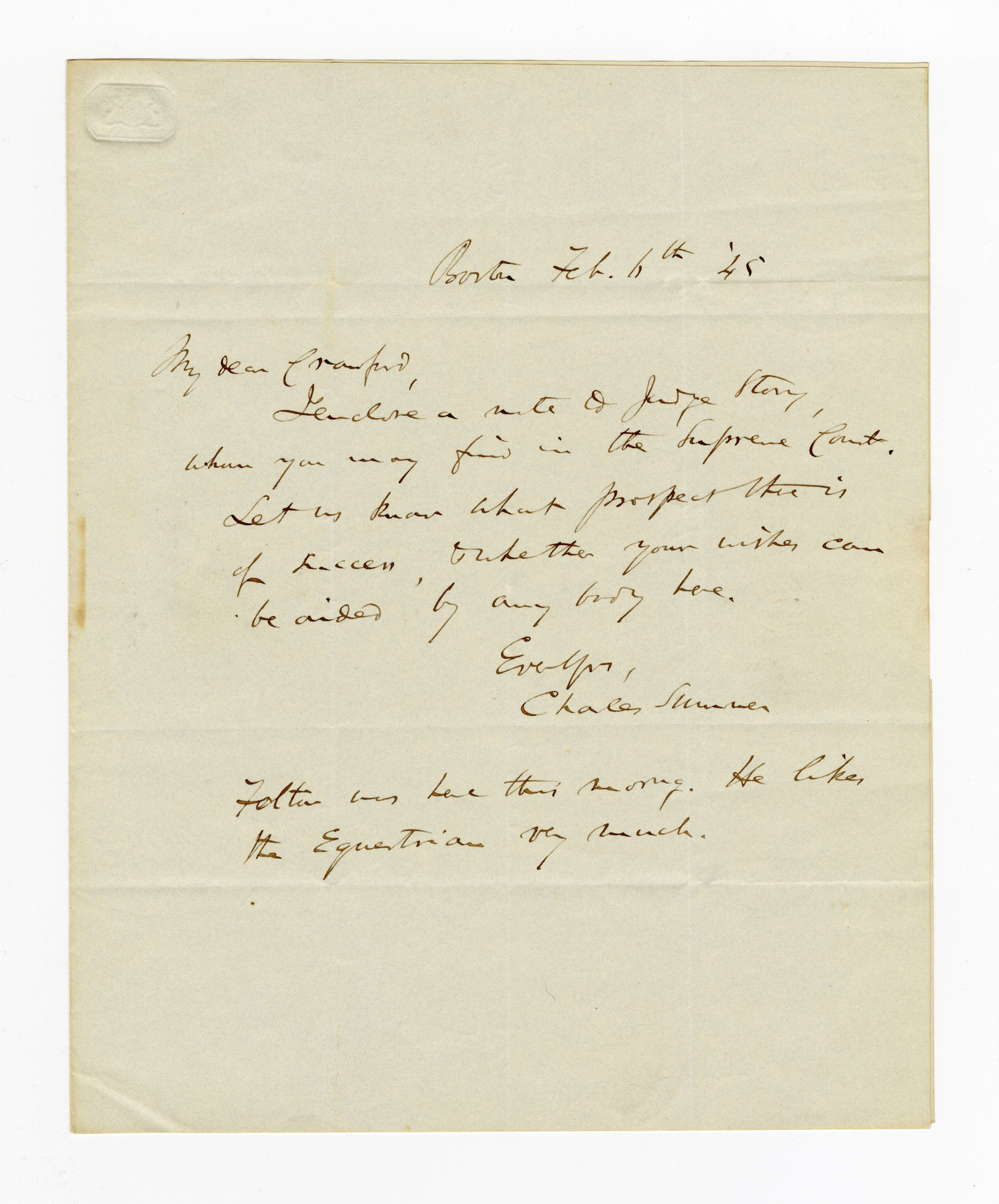 Manuscript letter