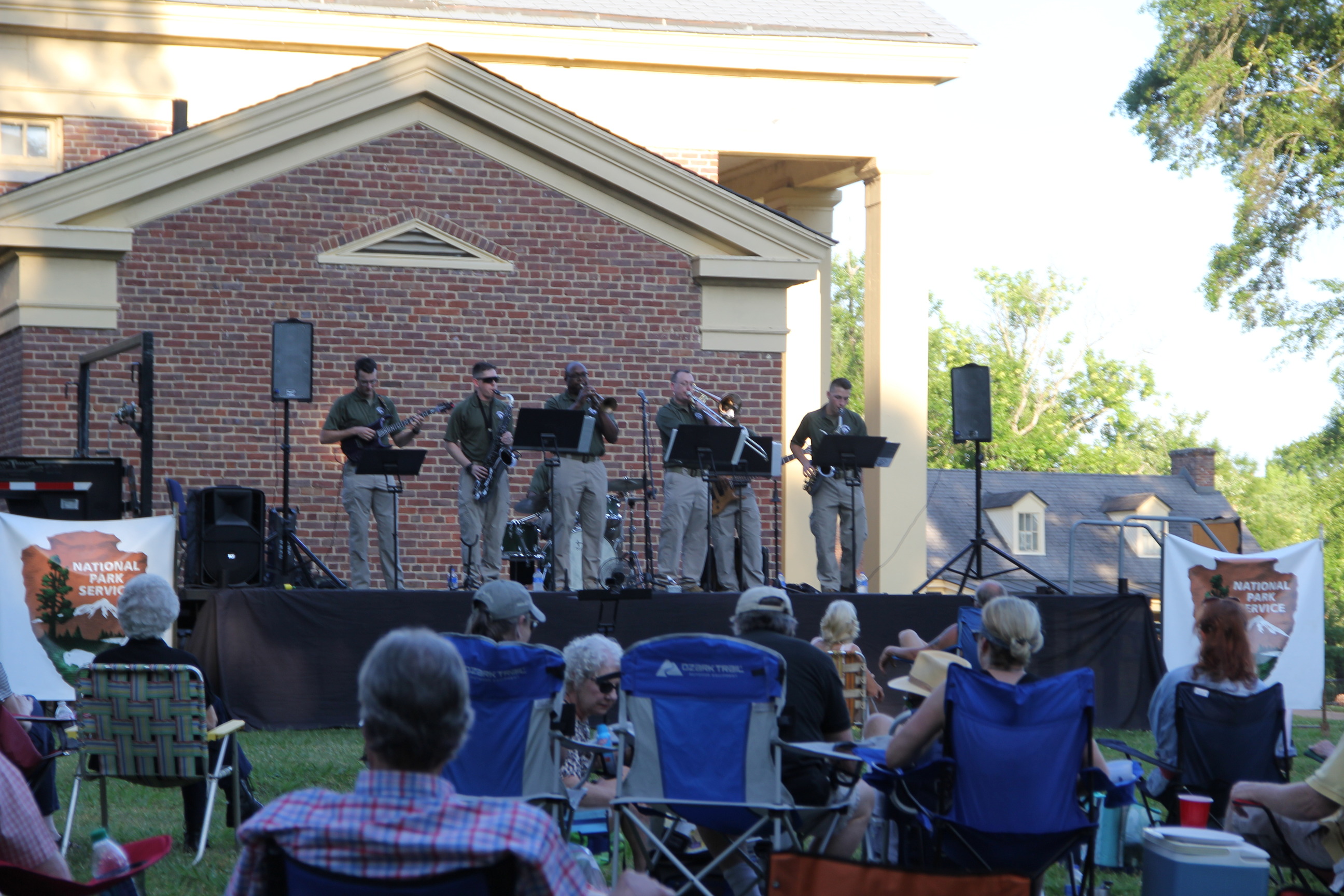 Jazz band performing on stage