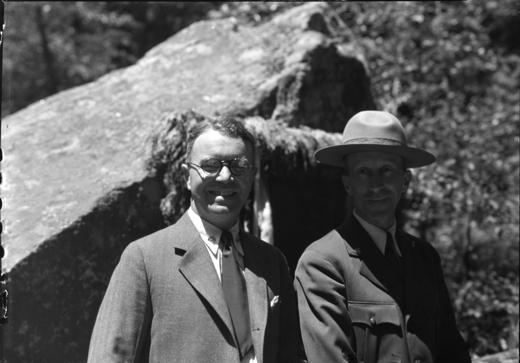 Mr. Phelps & Col. Thomson at the Stephen T. Mather plaque dedication.