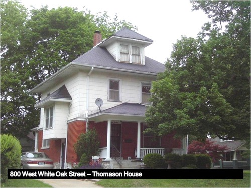 Image of the Prairie School-style Thomason House.