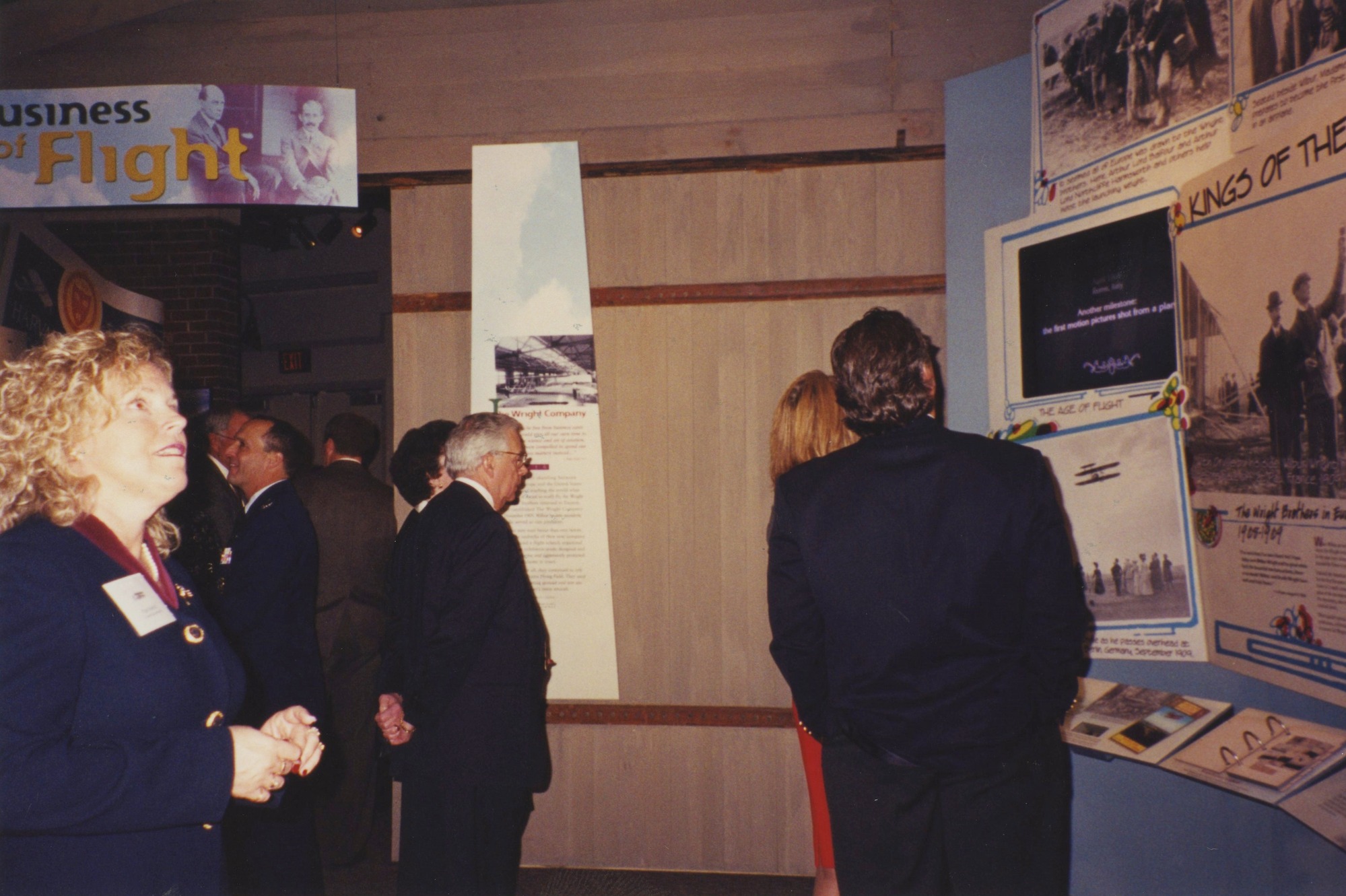 visitors in the exhibit gallery