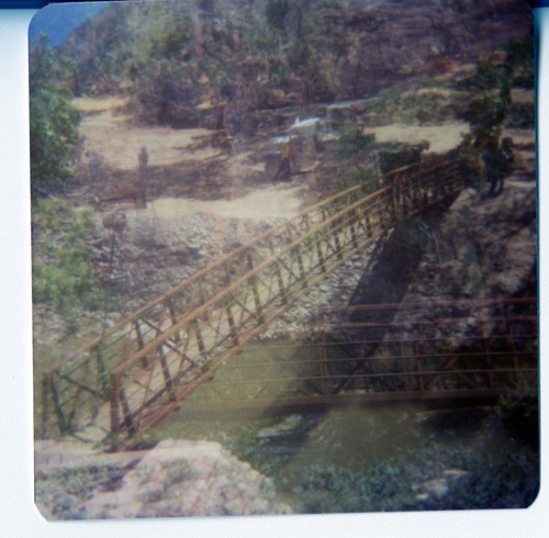 The arrival and emplacement of the new Zion Lodge footbridge.