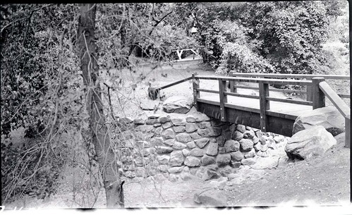 Bridge joining two areas of the Grotto Campground.