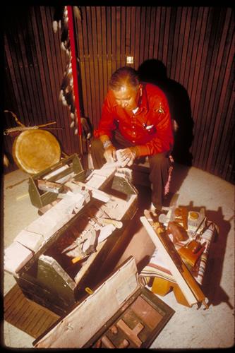 Pipestone Carving at Pipestone National Monument, Minnesota