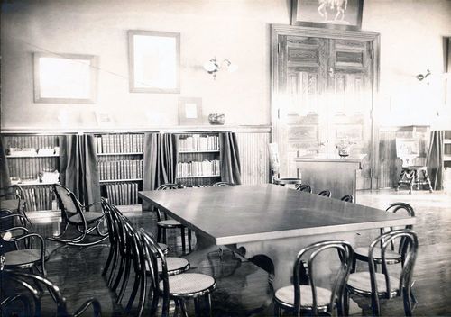 Historic photos of the Children's Reading Room in the Calumet & Hecla Public Library