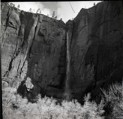BW Photo of flood damage from 1966 flood.