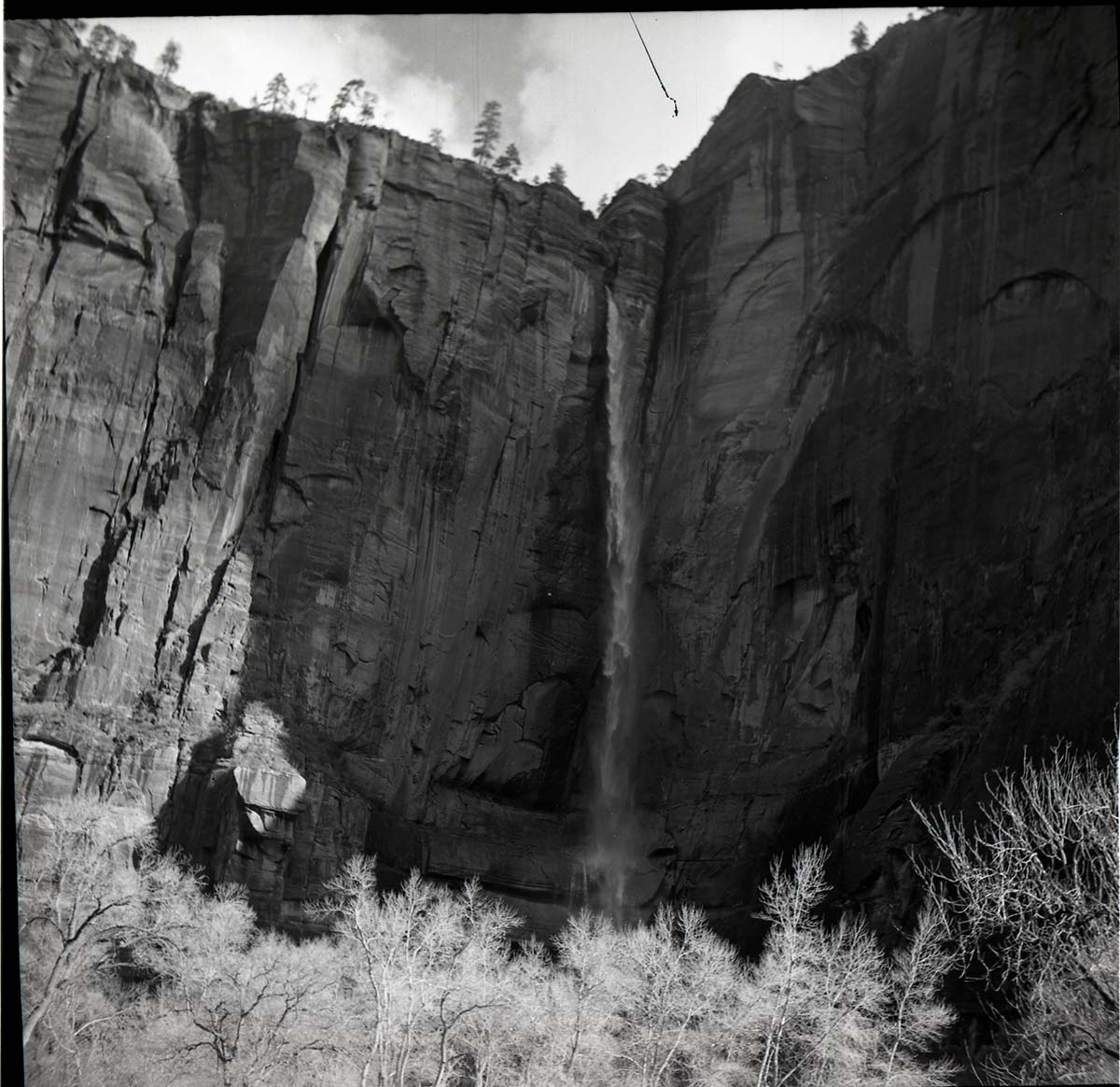 BW Photo of flood damage from 1966 flood.
