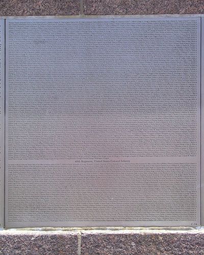 38th Regiment, United States Colored Infantry Memorial Plaque at African American Civil War Memorial in May 2005