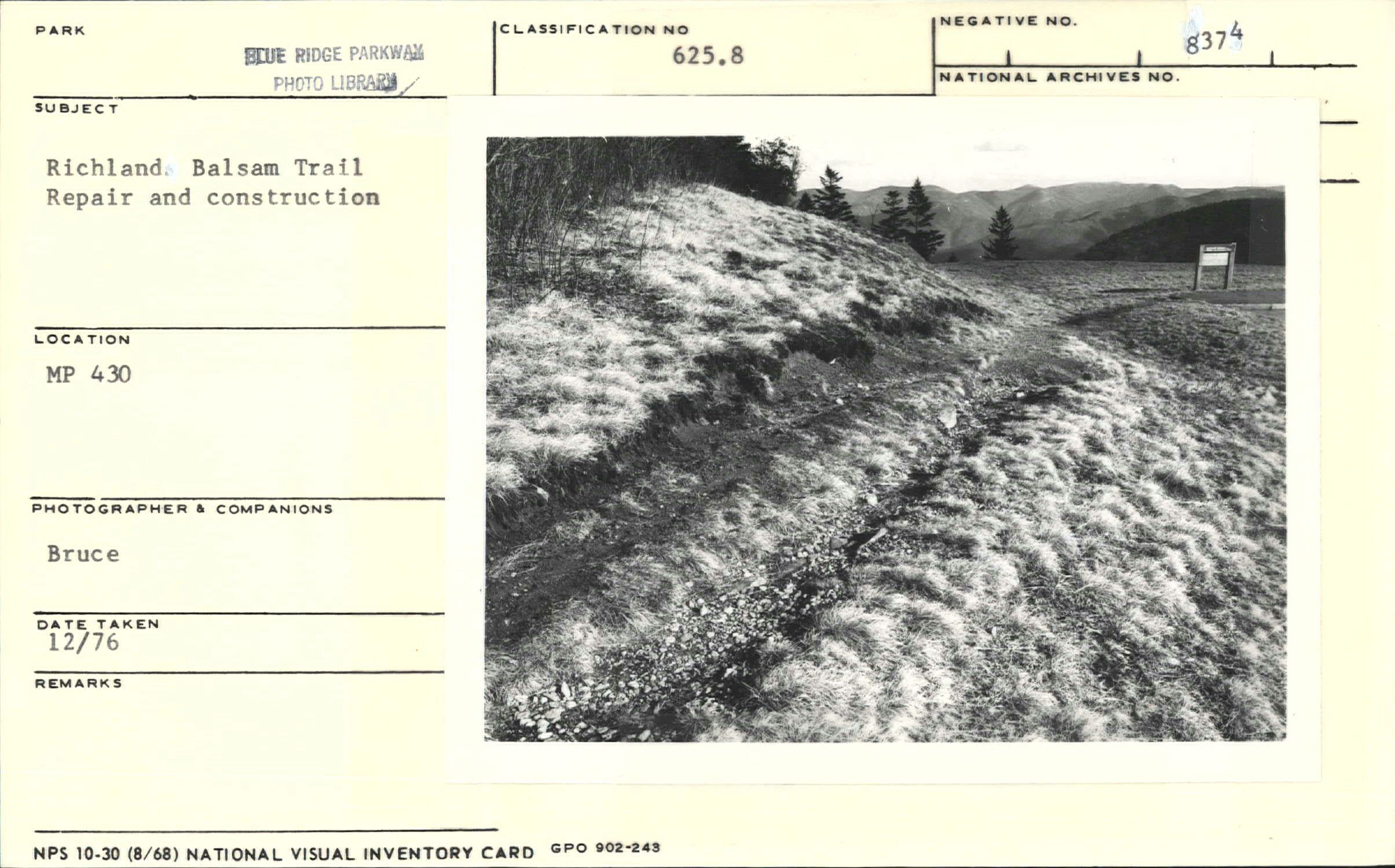 Richland Balsam Trail repair and construction