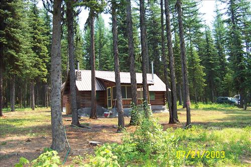 Hazardous fuels reduction around cabins during Wedge Fire, Glacier National Park