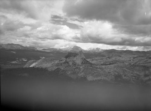 Cathedral Peak. Aerial photograph of flight over Park.
