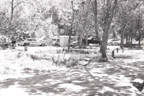 Guests with trailers utilizing campsites in South Campground.