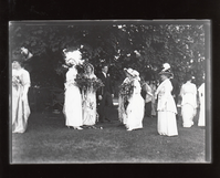 Wedding of Madeleine Edison and John Eyre Sloane. Mina Edison at left.
