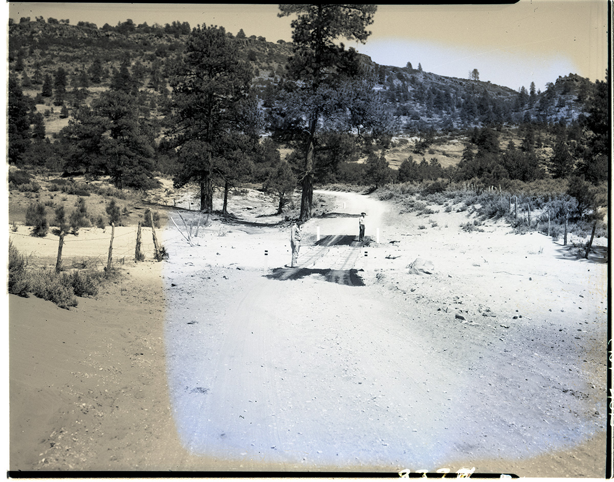 Temporary road repair on Kolob Terrace Road.