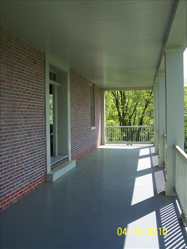 Historic Lockwood House west porch deck restored April 2010 in Harpers Ferry National Historical Park