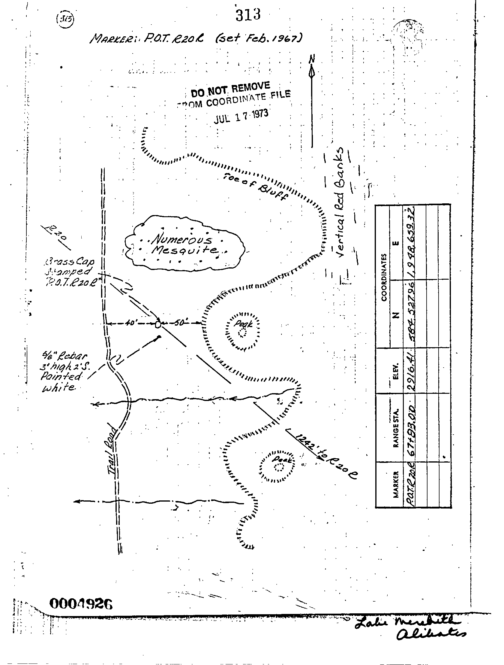 00004926 Survey Monumentation Sketch