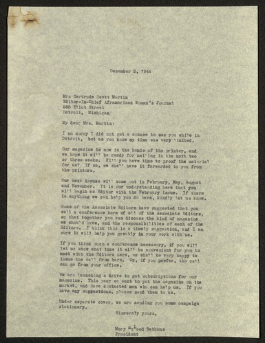 Aframerican Woman's Journal, December 1944