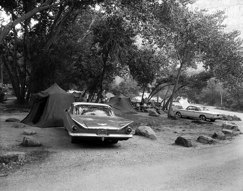 Visitor use at South Campground over the Labor Day Weekend. Every available space taken and some overcrowding.