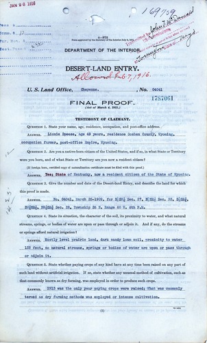 Scanned image of form. See description for text.