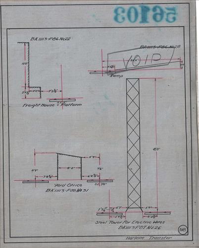 56103.LB--clearance sketches--Structures less than 8 feet from center line of track or less than 22 feet above top of rail [Group 15]