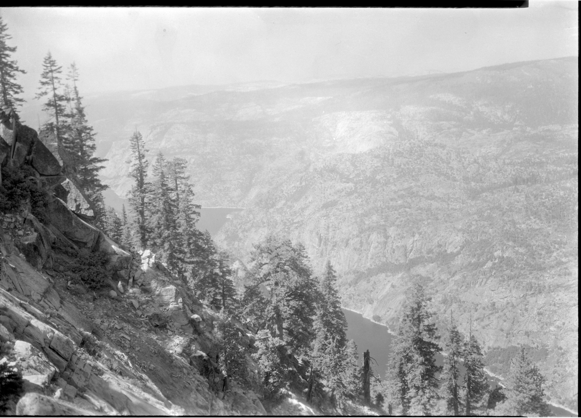 Hardin Lake Road. View of Hetch Hetchy Lake from new location.