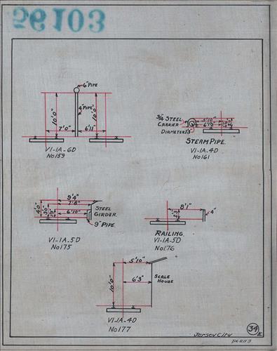 56103.LB--clearance sketches--Structures less than 8 feet from center line of track or less than 22 feet above top of rail [Group 02]