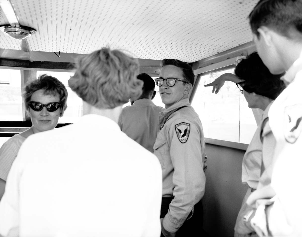 Student Conservation Association (SCA) students on field trip to Lake Meade National Recreation Area with a boat trip on the lake.