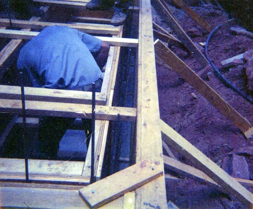 Workers working during the construction of the Wiley Spring water vault.