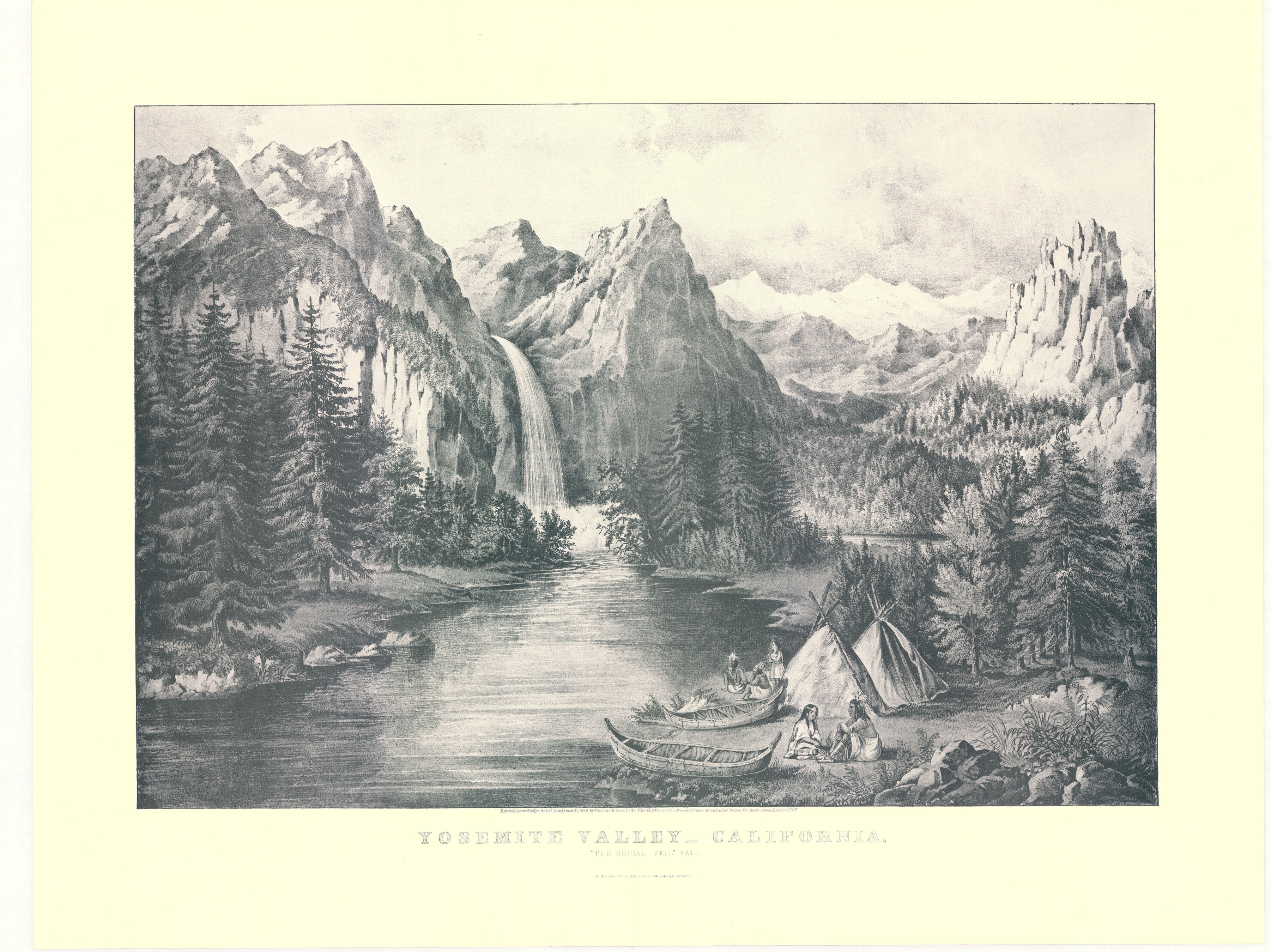 Yosemite Valley - California "The Bridal Veil Fall"