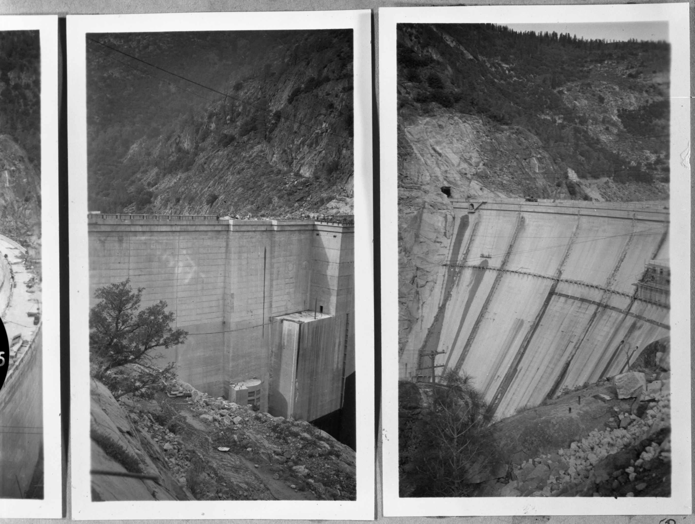 Hetch Hetchy dam. Copied from the Art Holmes album (NPS employee). Copied September 1983 by Michael Dixon.