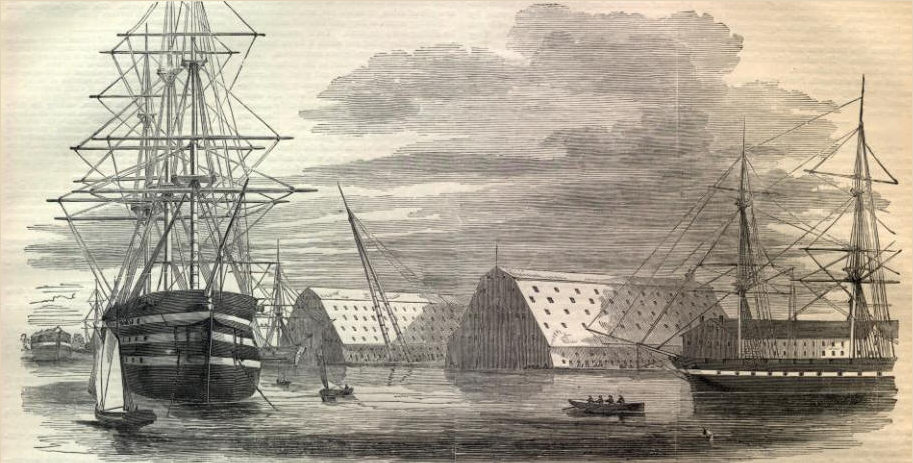 Sketch of Norfolk Harbor, 1861