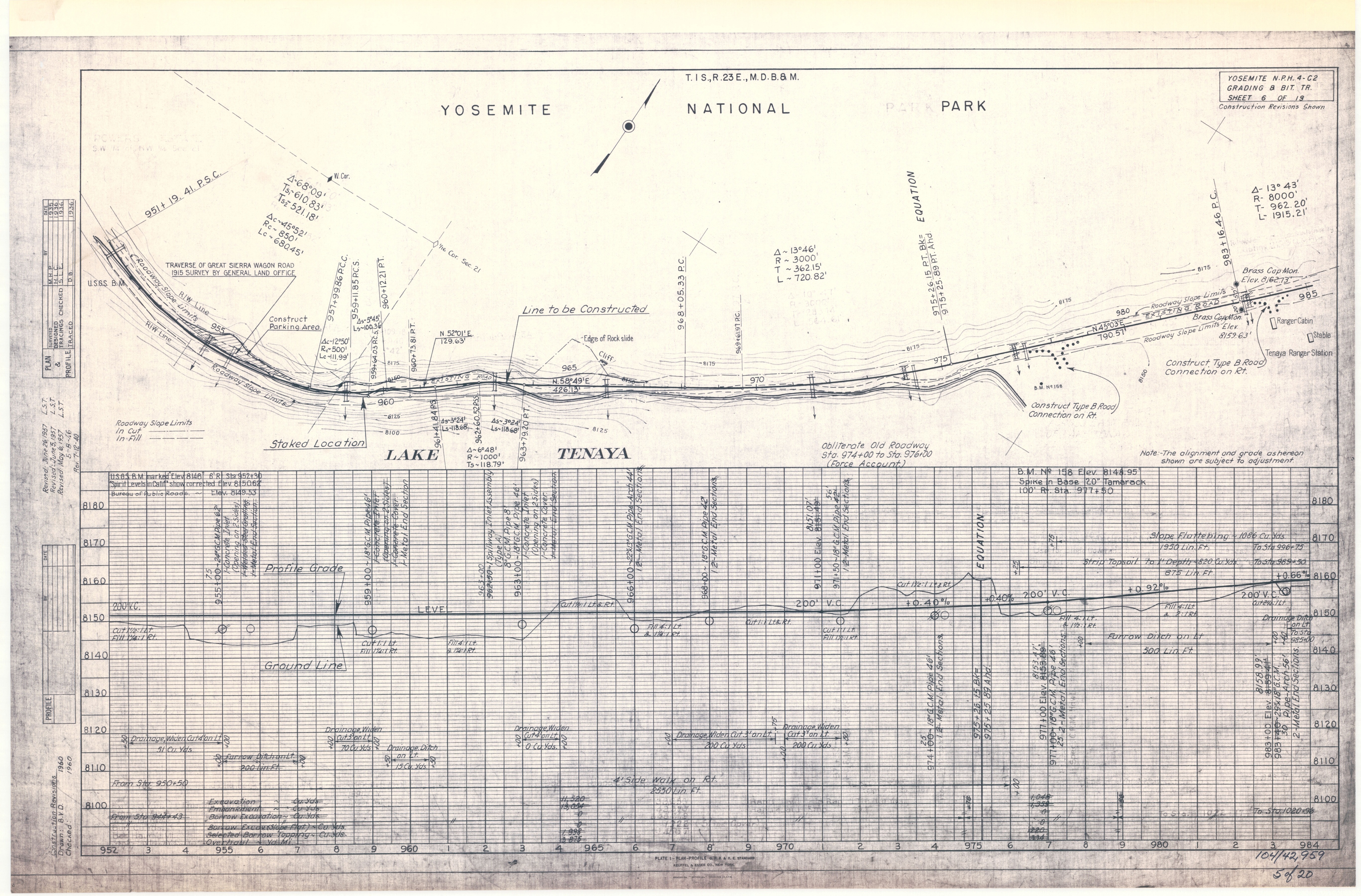 Plan and Profile Yosemite Nat'l Park