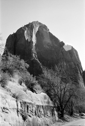 BW Photo of Red arch Mountain 35mm.