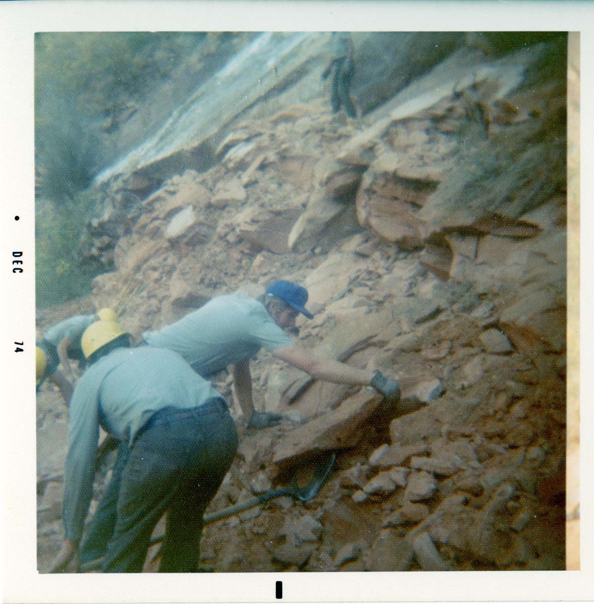 NPS personnel working on trail in Zion.