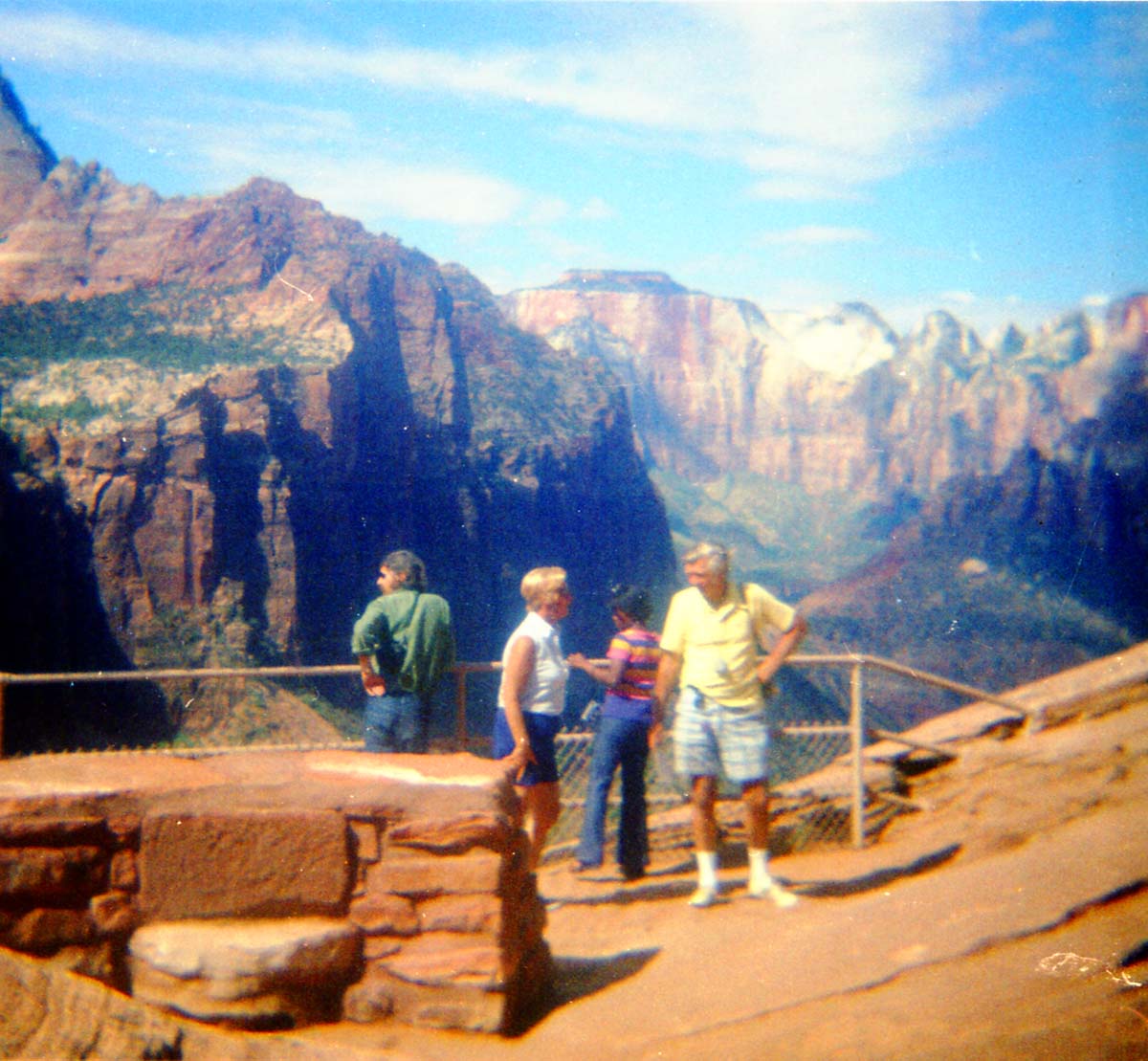 Color photos of trailside exhibits.