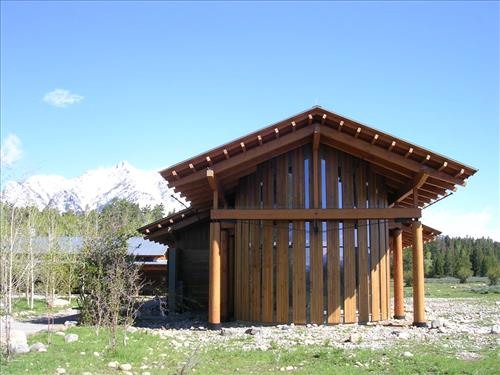 Laurance S. Rockefeller Preserve visitor center at Grand Teton National Park in June 2008