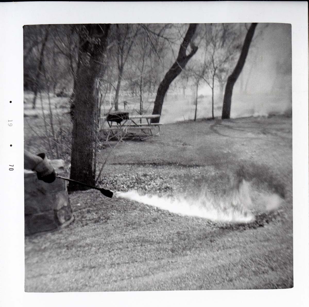 Park personnel burning and clearing brush in South Campground.
