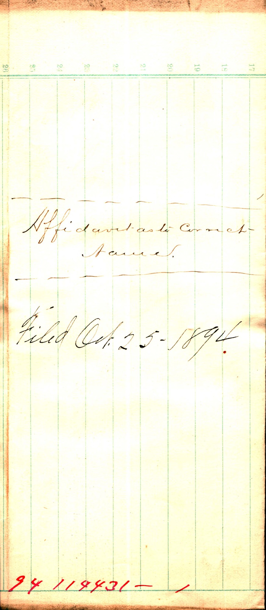 Scanned image of form. See description for text.