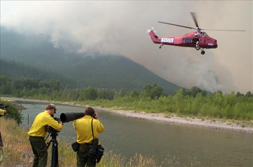 Media coverage of Robert Fire, Glacier National Park, 2003