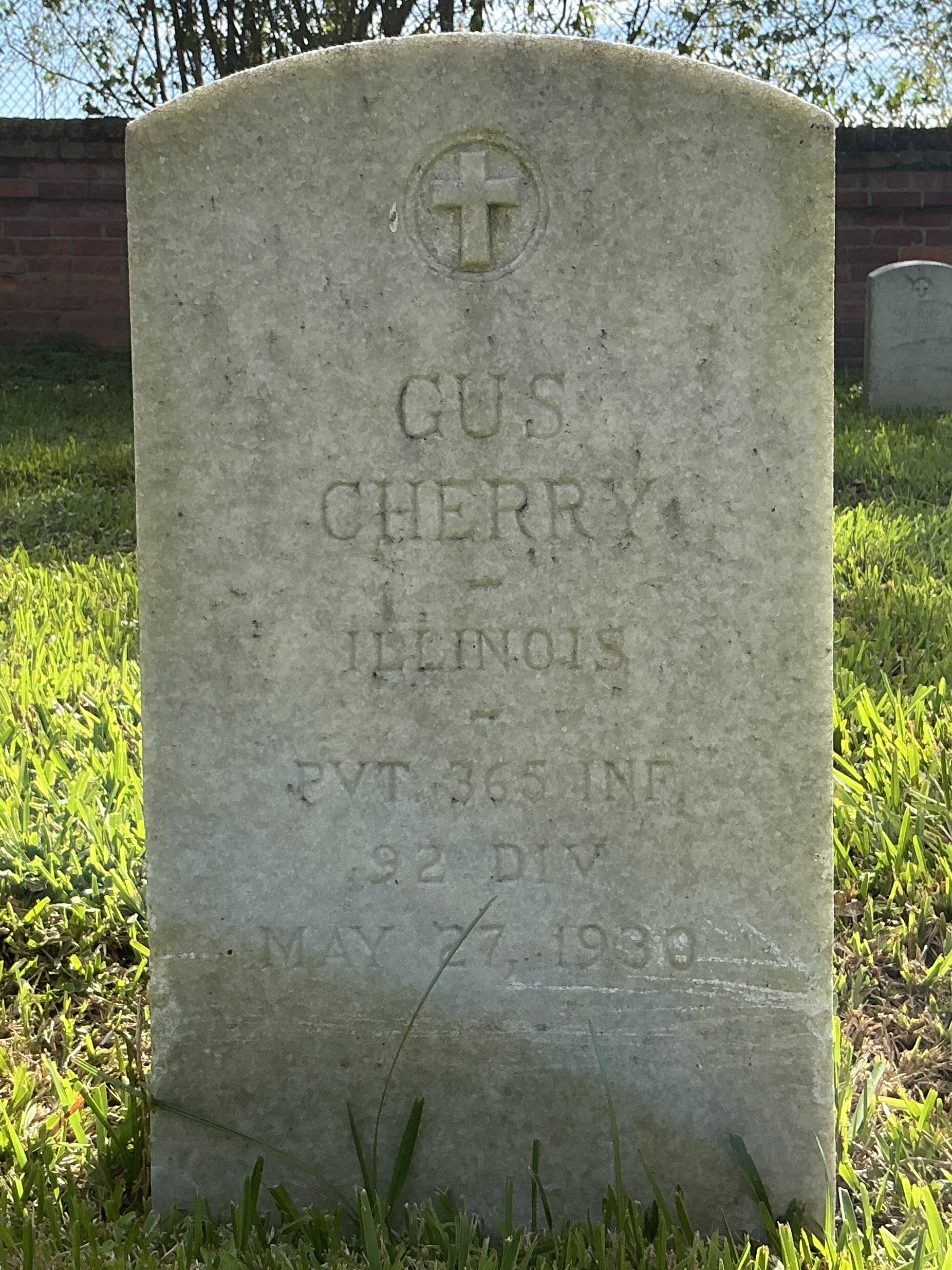 Front of upright marble headstone with flat face.