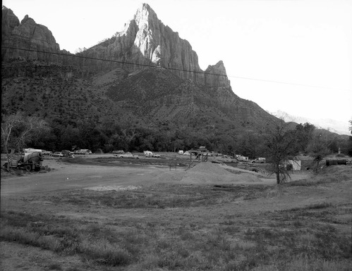 Camper use of overflow area, South Campground.