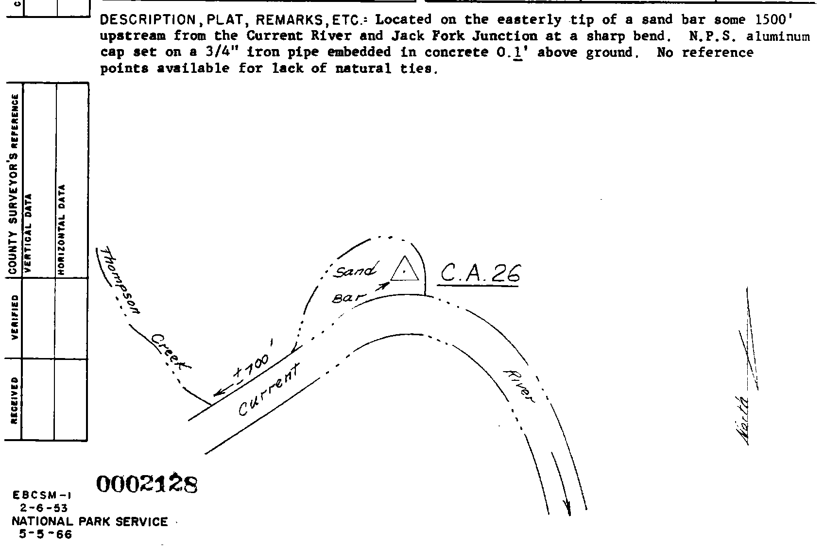 00002128 Survey Monumentation Sketch