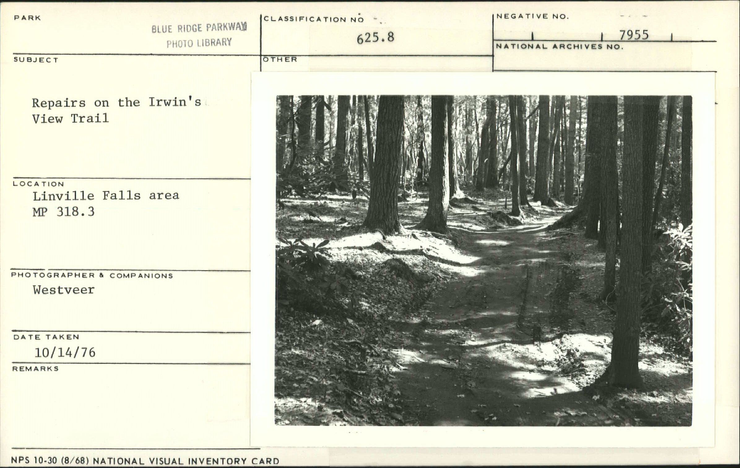 Repairs to Erwin's View Trail