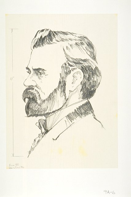Portrait of John Wesley Powell. John Wesley Powell led the first expedition down the Colorado River from Wyoming to Nevada.