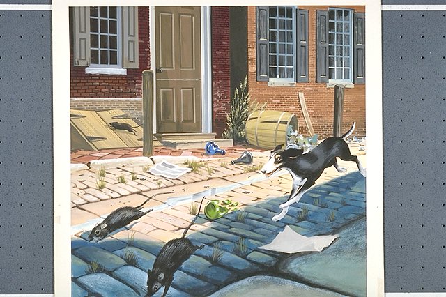 Run-down streets (alleys/neighborhoods) in a colonial Philadelphia setting.