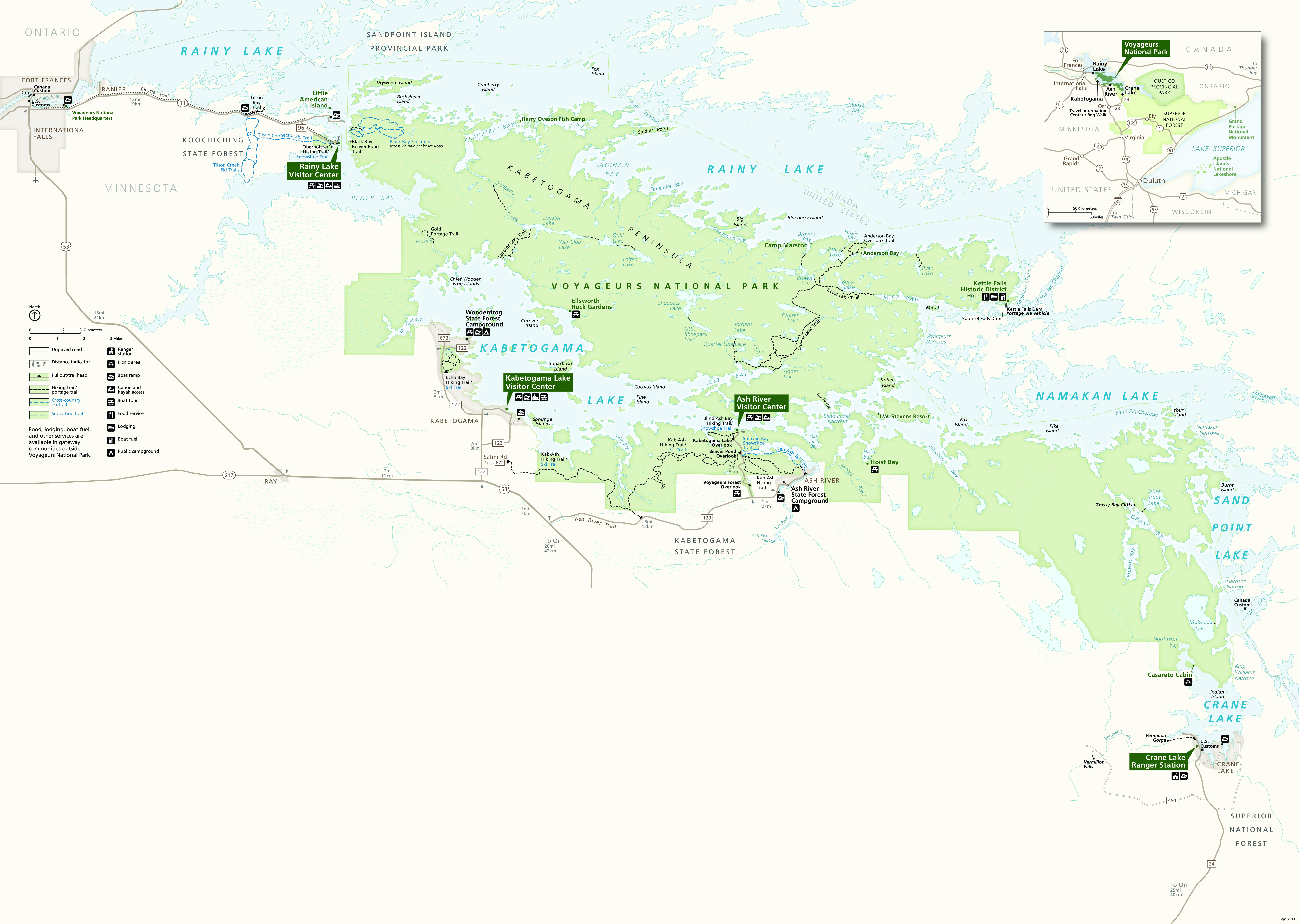 Voyageurs National Park Map